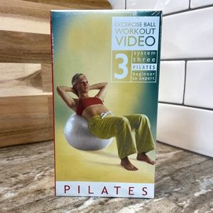 VHS - Pilates Exercise Ball Workout Video System 3 Beginner-Exp Denise Druce NEW